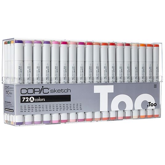 Copic Sketch Refillable Markers - Colors Set A (Set of 72)