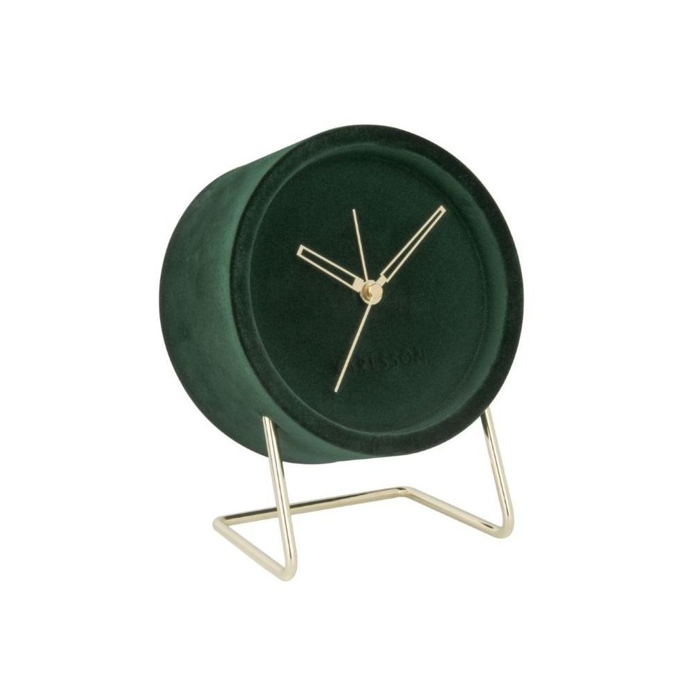 Karlsson Alarm Clock Lush Velvet Dark Green