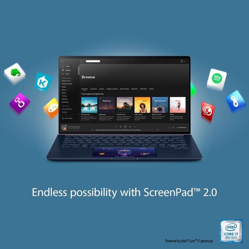 ASUS ZenBook UX434FLC-Ai134TS Laptop i7-10510U/16GB/1TB SSD/NVIDIA GeForce MX250 2GB/14 FHD/Windows 10/Royal Blue
