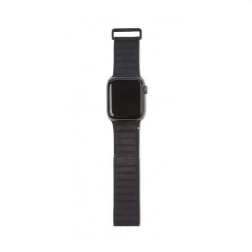 Decoded 40mm/38mm Leather Magnetic Traction Strap Black for All Apple Watch (Compatible with Apple Watch 38/40/41mm)