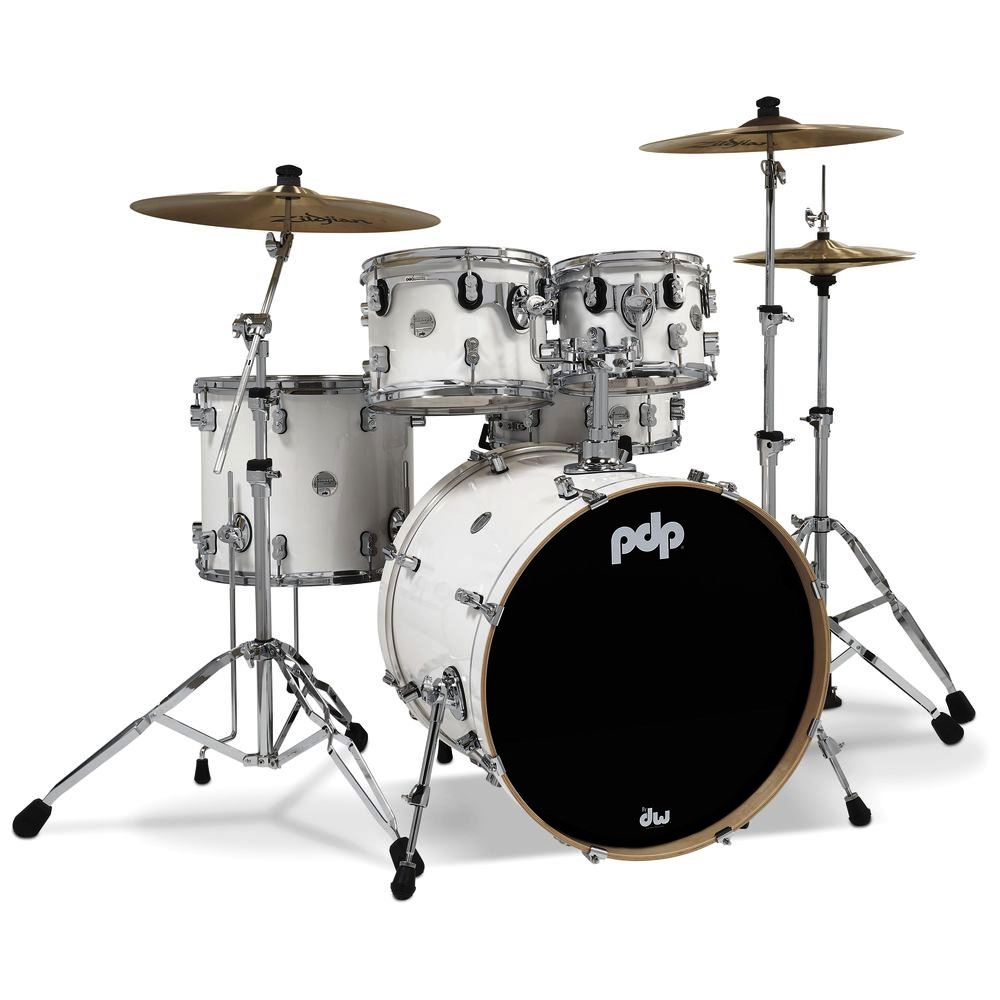 PDP Concept Maple Shell Pack - 5-piece - Pearlescent White Lacquer (Without Cymbals)