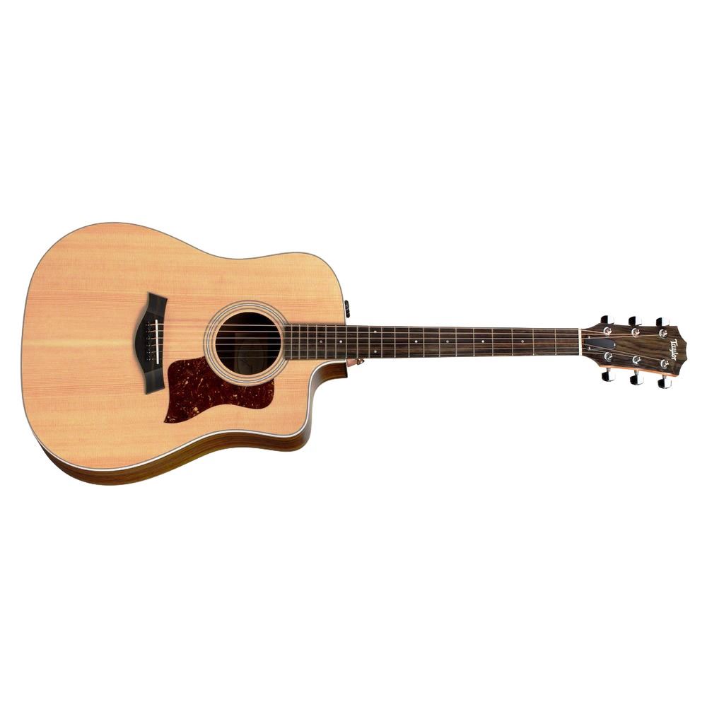 Taylor 210CE Acoustic-Electric Dreadnought Guitar - Rosewood Back And Sides - Natural (Includes Taylor Gig Bag)