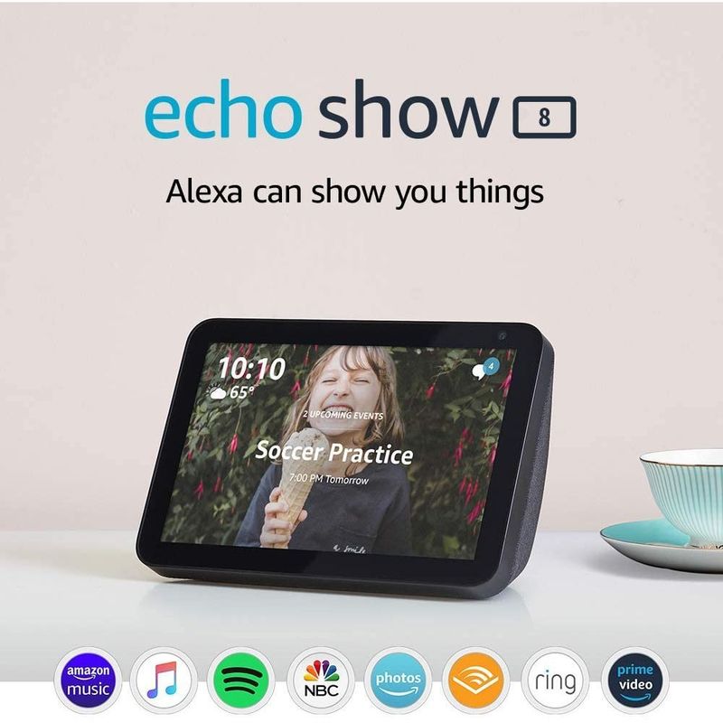 Amazon Echo Show 8 Charcoal Smart Display with Alexa
