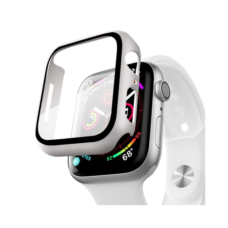 HYPHEN Tempered Glass Protector Silver for Apple Watch 44mm