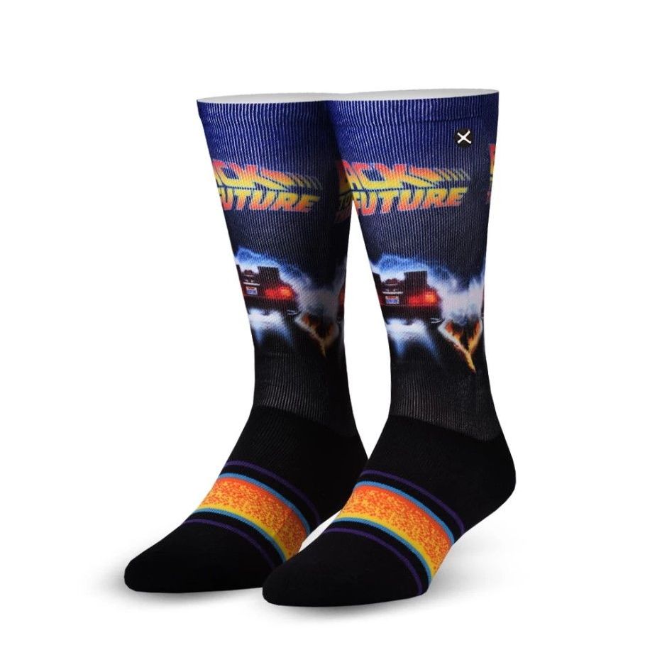Odd Sox Back to the Future Back in Time Men's Socks (Size 6-13)