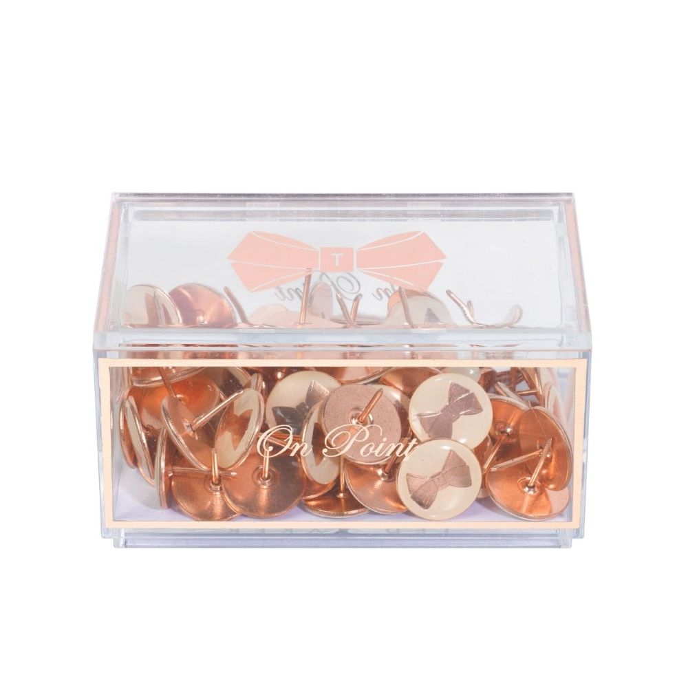 Ted Baker Rose Gold Bow Push Pins