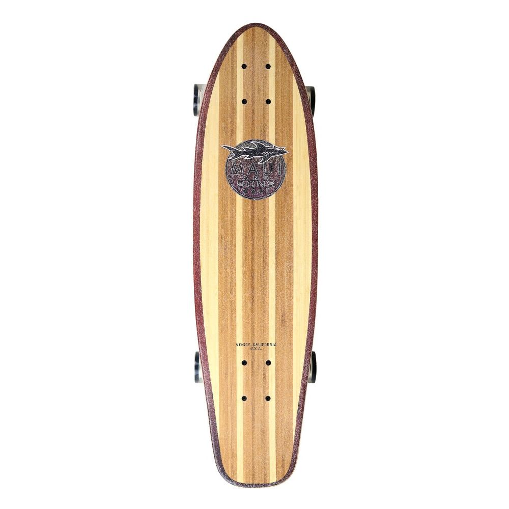 Maui & Sons Bamboo Cruiser Skateboard Kali Style 30-Inch