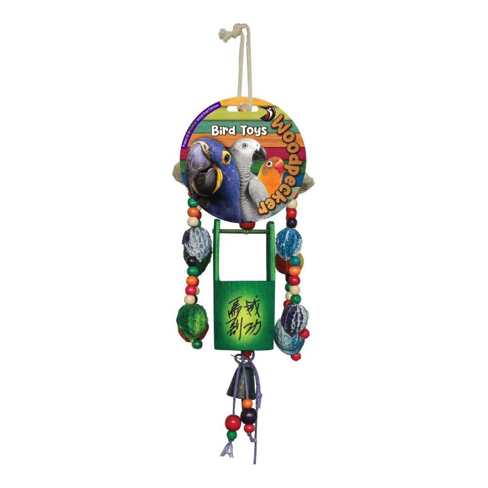 Nutrapet Woodpecker Bird Toy Chinese Pergola 40 x 14 cm