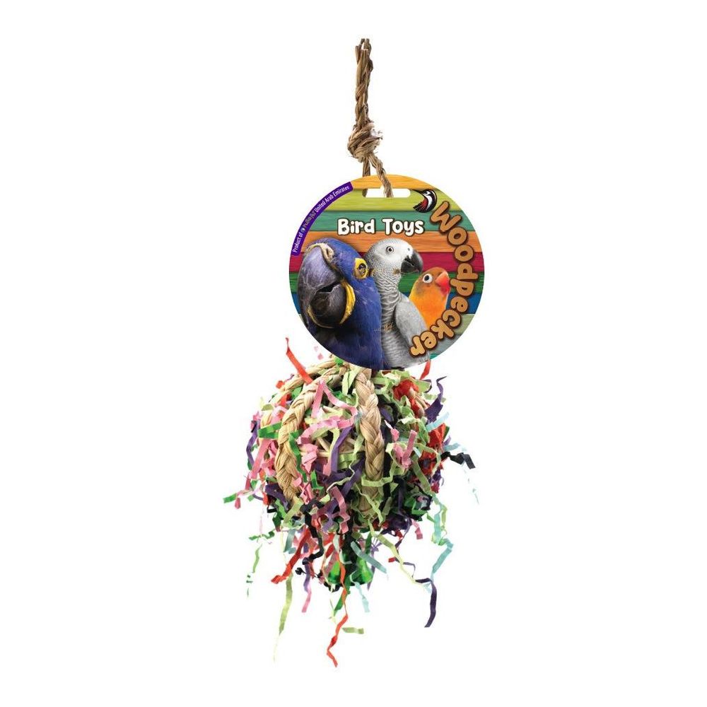 Nutrapet Woodpecker Bird Toy Ball Confetti 23 x 8 cm