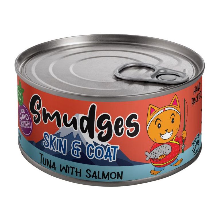Smudges Adult Cat Tuna Flakes with Salmon in Soft Jelly 80g