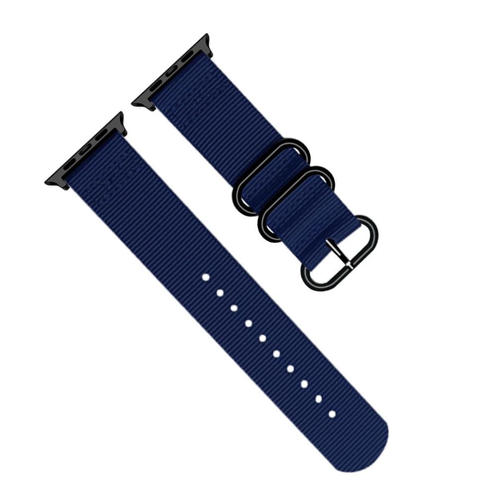 Promate Nylox-38 Blue Trendy Nylon Fiber with Metal Deployment Buckle for 38mm Apple Watch (Compatible with Apple Watch 38/40/41mm)