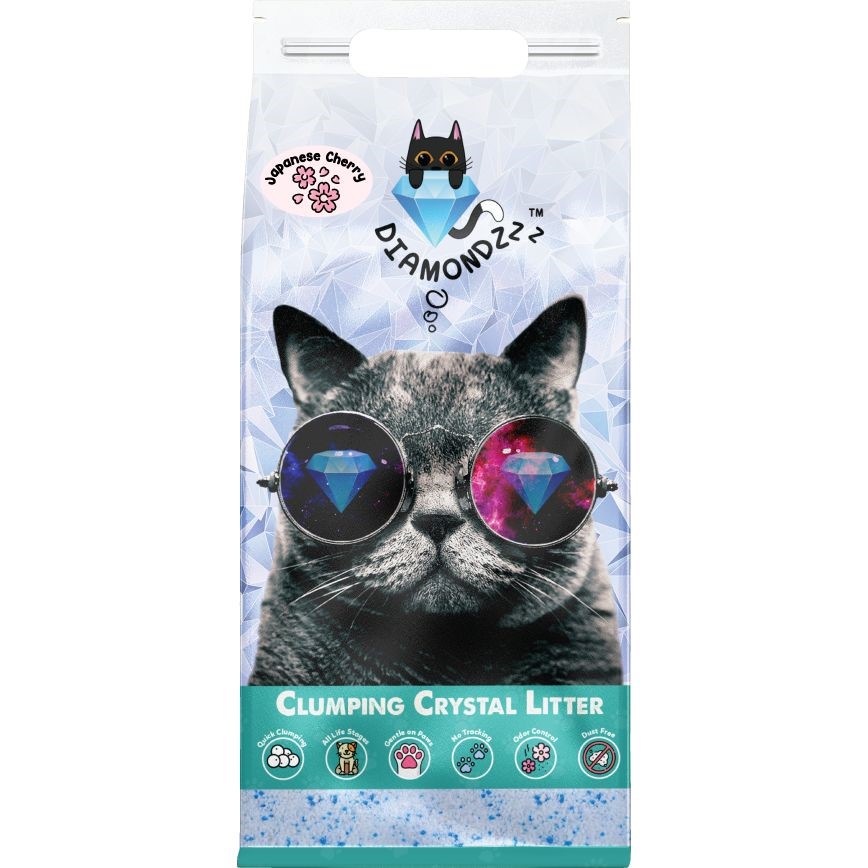 Nutrapet Diamondzzz Clumping Cat Litter Silica Gel Japanese Cherry - 2.7Kg