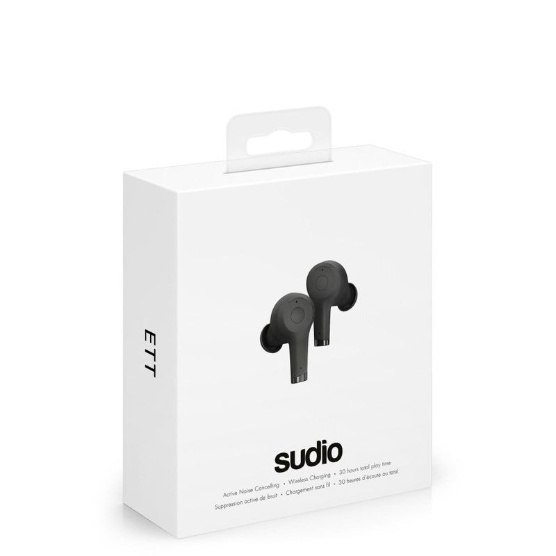 Sudio Ett Active Noise-Cancelling Wireless Earphones Black