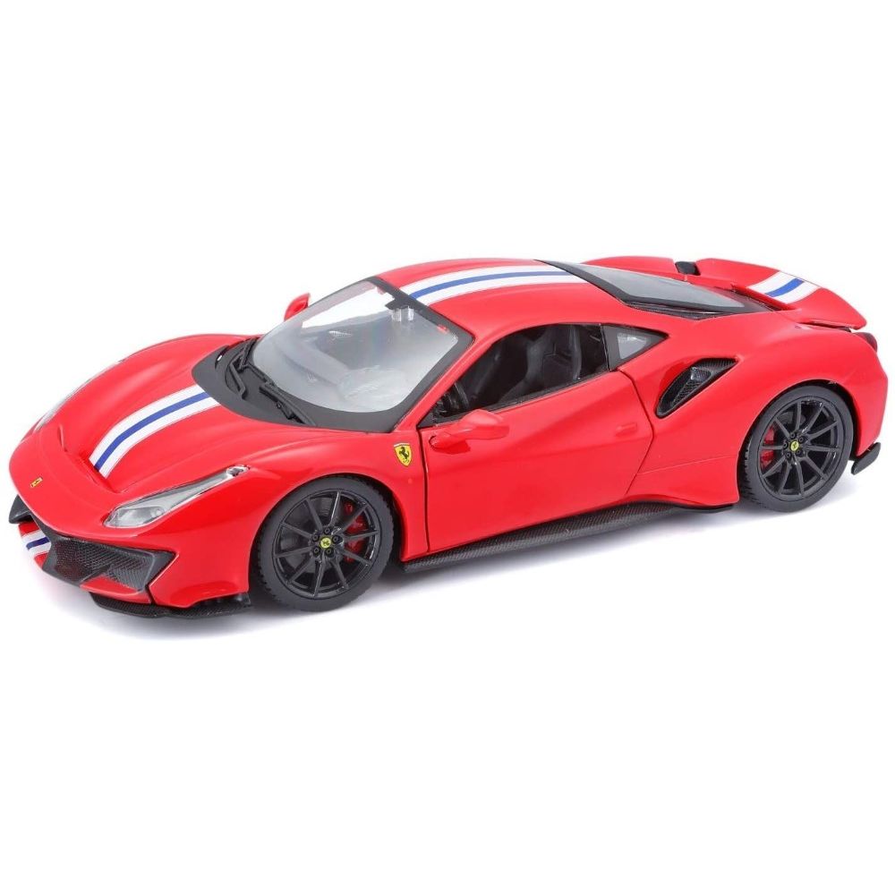 Bburago Ferrari 488 Pista Race And Play Collection Die-Cast Model 1.24 Scale (Without Stand)