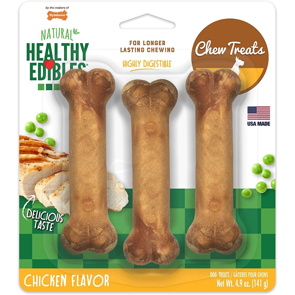 Nylabone Healthy Edible Chicken Triple Pack Bl - Regular