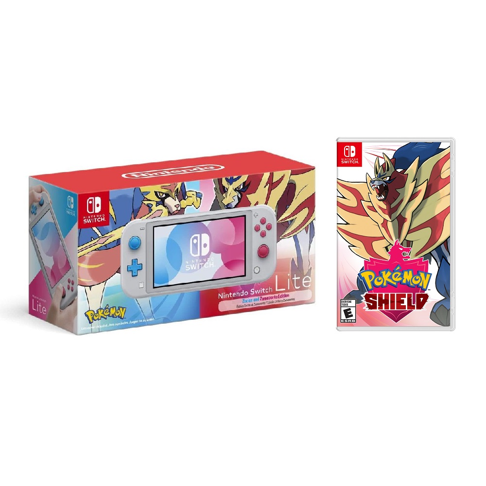 Nintendo Switch Lite Zacian and Zamazenta Edition + Pokemon Shield (US)