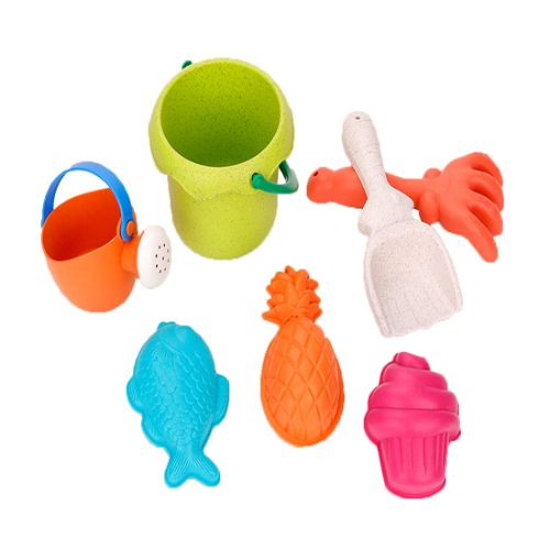 Roll Up Kids Beach Toy with 2 Buckets (Set of 7)