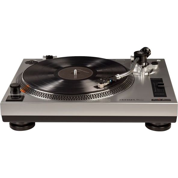 Crosley C100 Belt-Drive Turntable with Built-in Preamp - Silver