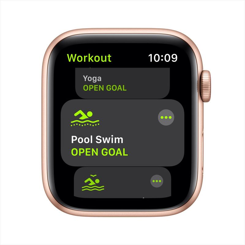 Apple Watch SE GPS + Cellular 44mm Gold Aluminium Case with Plum Sport Loop