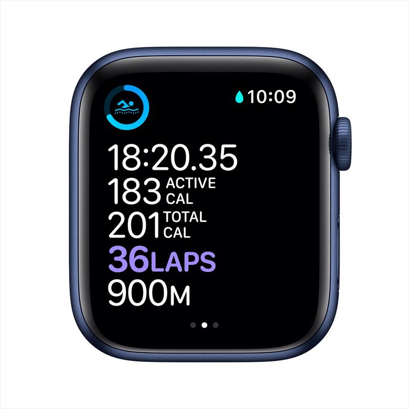 Apple Watch Series 6 GPS + Cellular 44mm Blue Aluminium Case with Deep Navy Sport Band