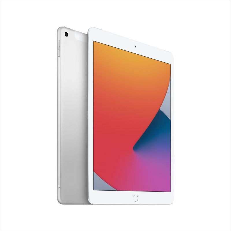 Apple iPad 10.2-Inch Wi-Fi + Cellular 32GB Silver (8th Gen) Tablet