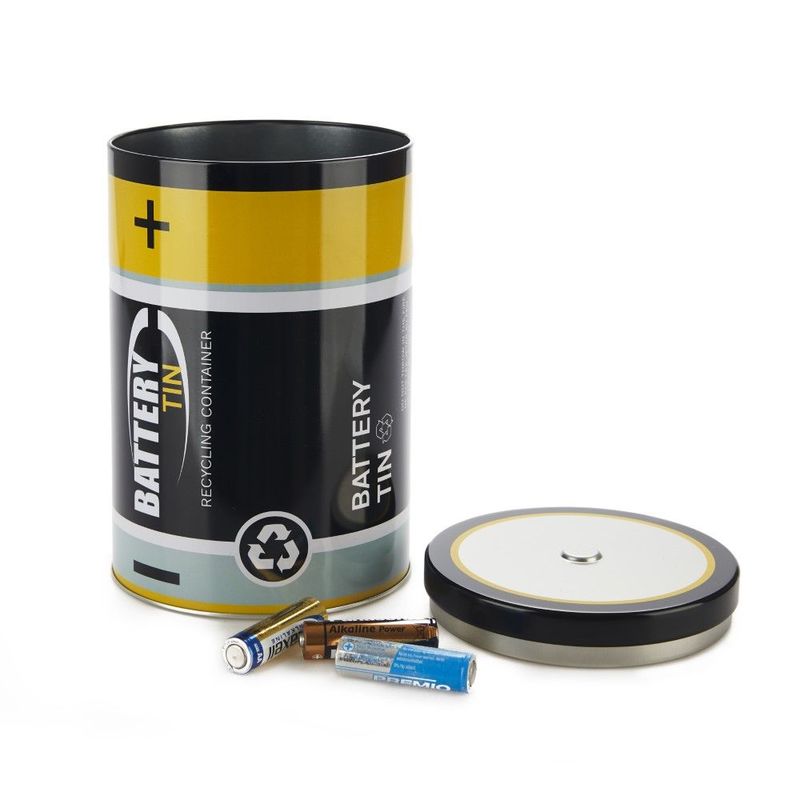 Balvi Waste Batteries Container Battery Tin Tin