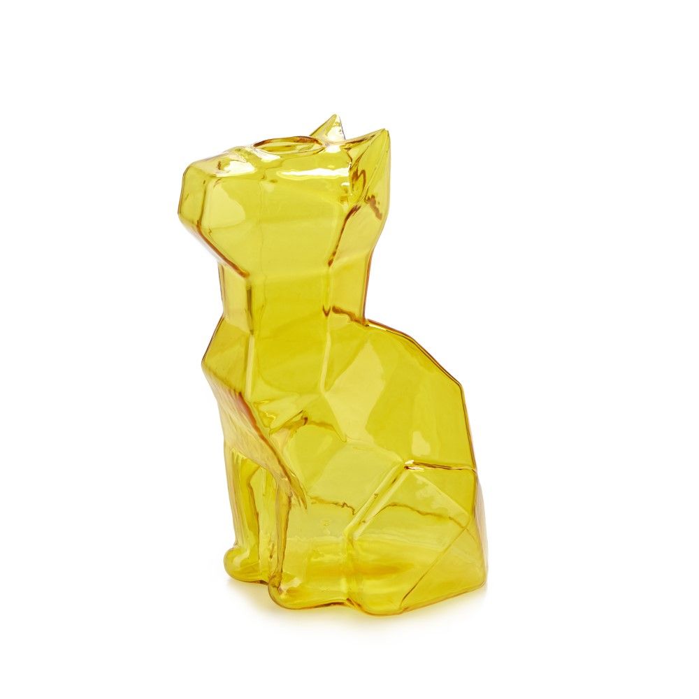 Balvi Sphinx Cat Vase Amber 15 cm