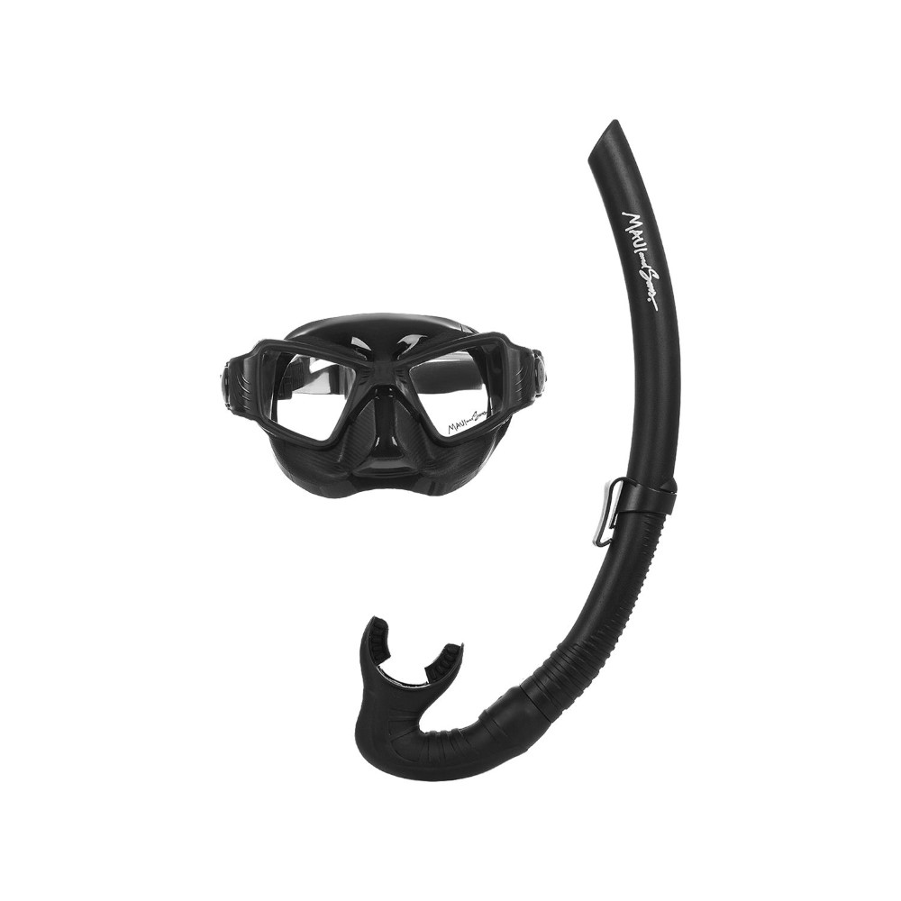 Maui & Sons Vortex Snorkel and Mask Combo Black