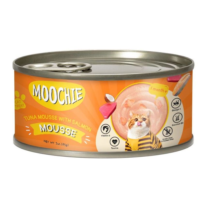 Moochie Kitten Tuna Mousse with Salmon 85g Can