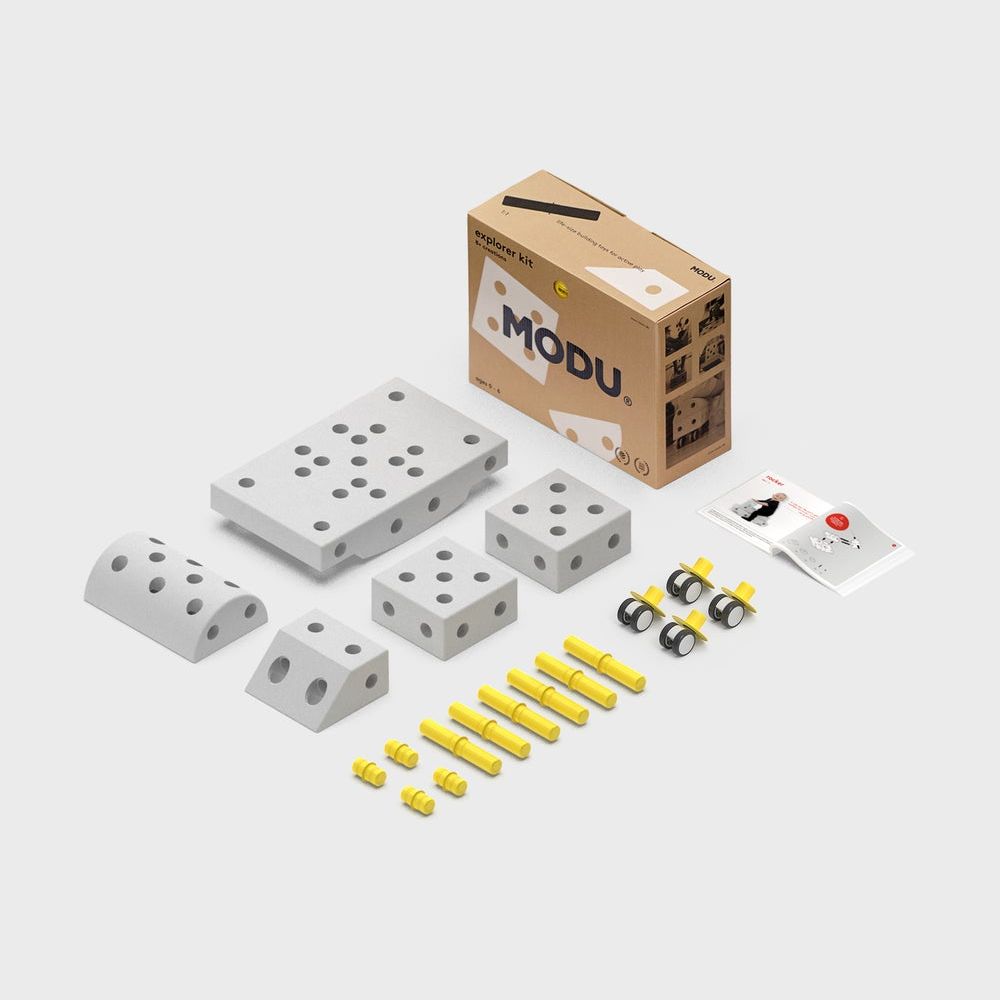 Modu Explorer Kit - Life-Size Toy Building Set - Yellow