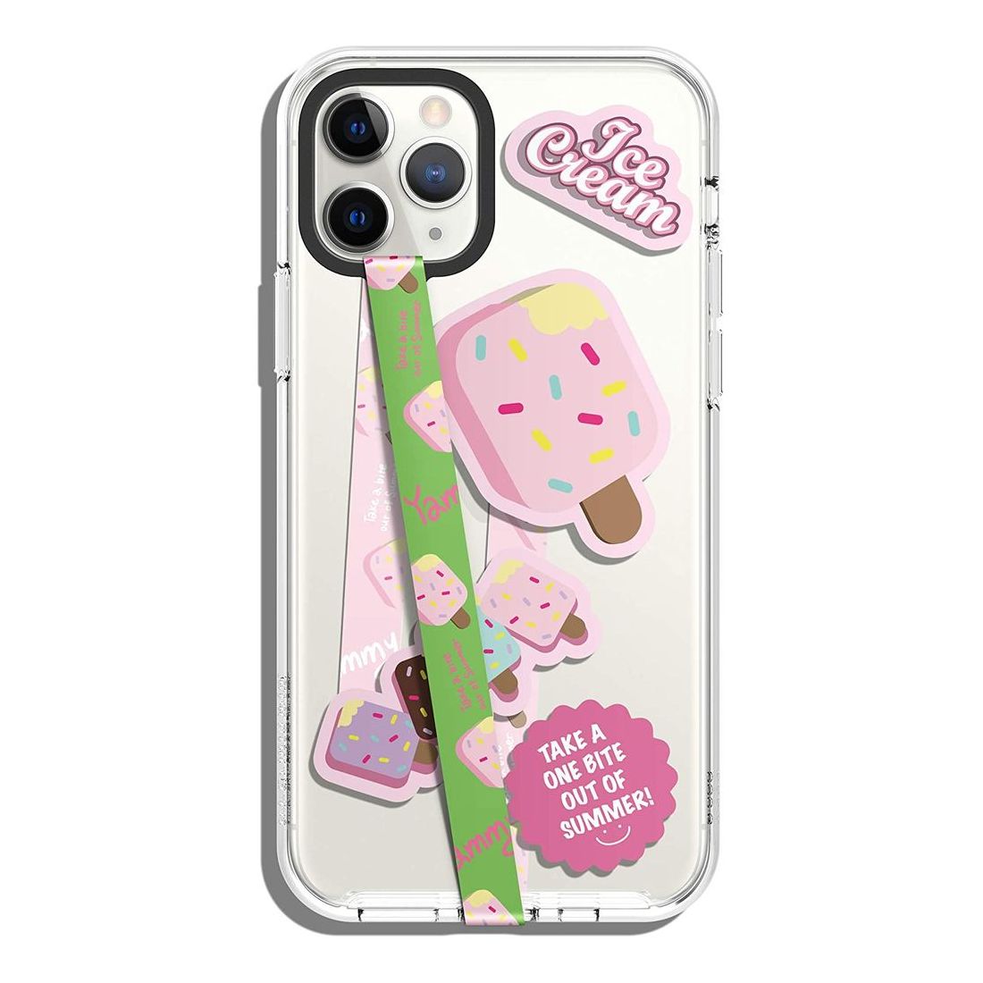 Elago Phone Strap Green Strap & Strawberry Ice Cream for Smartphones