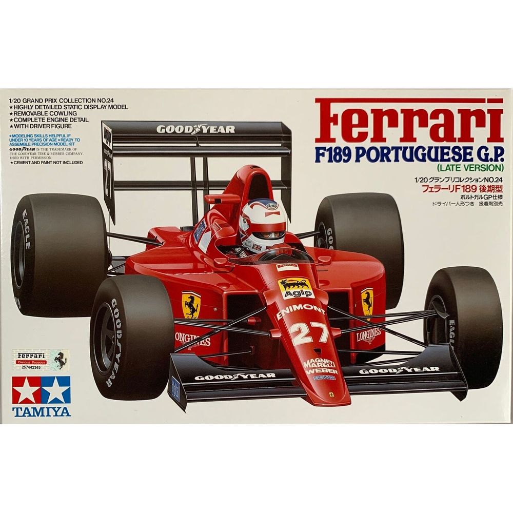 Tamiya Grand Prix No.24 Ferrari F189 Portuguese Grand Prix 1/20 Scale Assembly Kit