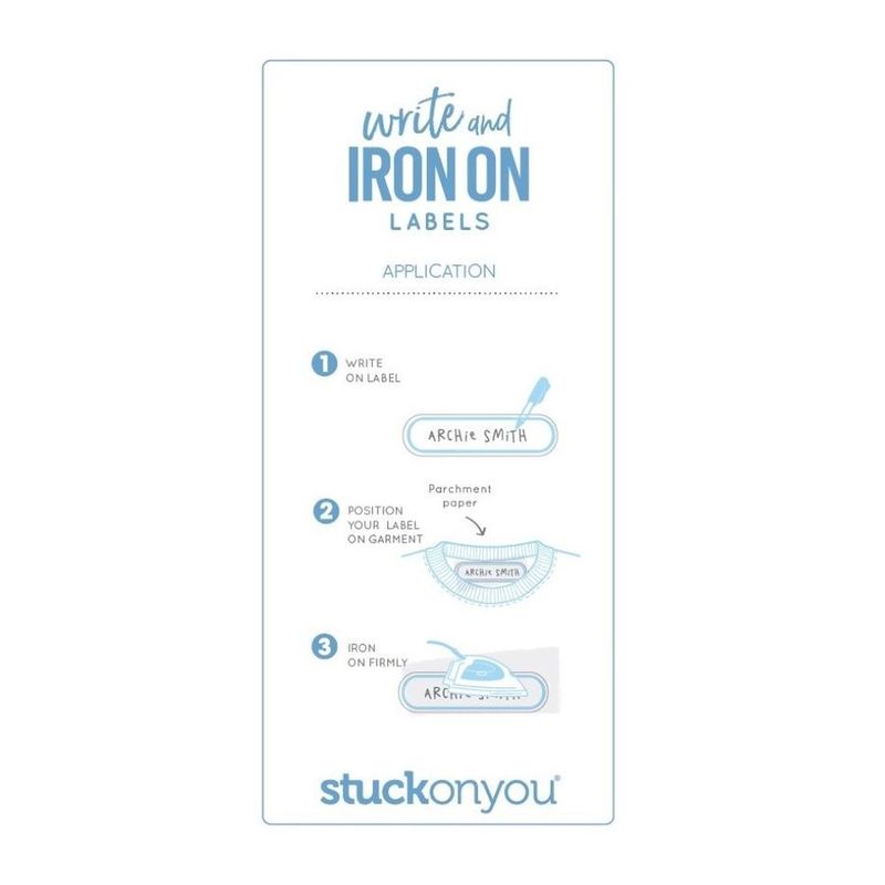 Stuck on You Write & Iron on Labels - Girl (40 Pack)