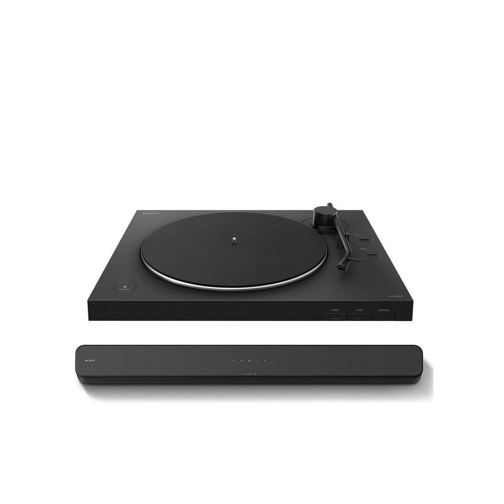 Sony PS-LX310BT Bluetooth Belt-Drive Turntable with Built-in Phono Preamp + Sony HTS100 Soundbar Speaker (Bundle)