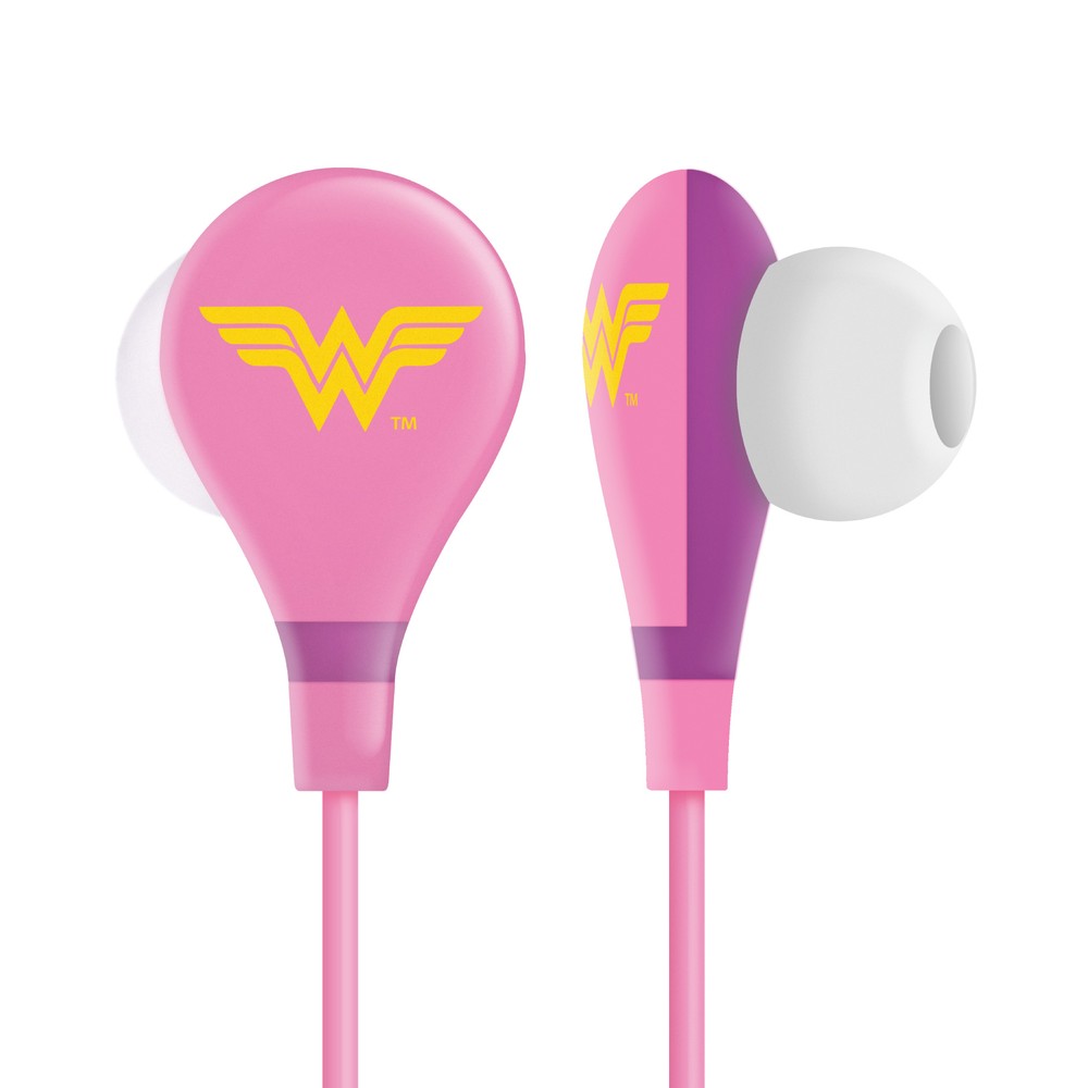 Touchmate Wonder Woman Ultra Bass Wired Earphone With Mic Pink