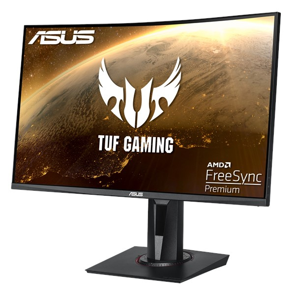 شاشة الألعاب ASUS TUF Gaming VG27Wq قياس 27 بوصة بدقة WQHD/ ومعدل التحديث 165 هرتز منحنية