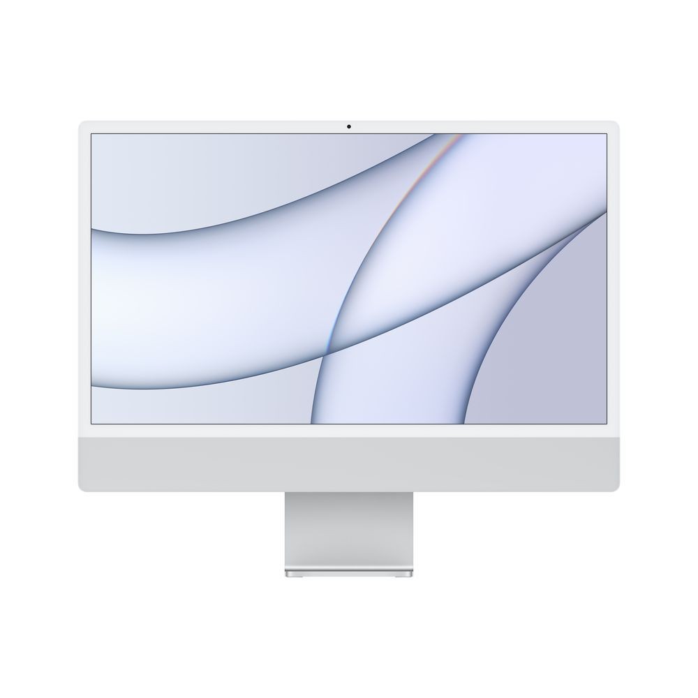 Apple iMac 24-Inch Retina 4.5K Apple M1 Chip with 8-Core CPU/GPU/8GB/256GB 4 Ports Silver (Arabic/English)