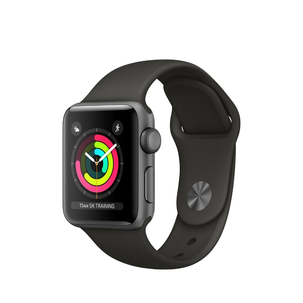 Apple Watch Series 3 38mm Space Grey Aluminum Case With Grey Sport Band