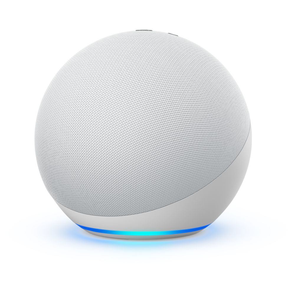 مكبر الصوت Amazon Echo أبيض من الجيل الرابع ذكي مع Alexa
