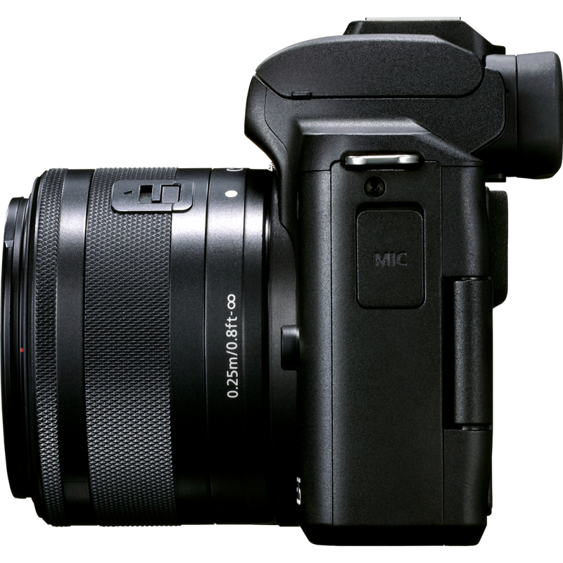 Canon EOS M50 Mark II Mirrorless Digital Camera + 15-45mm Lens Black
