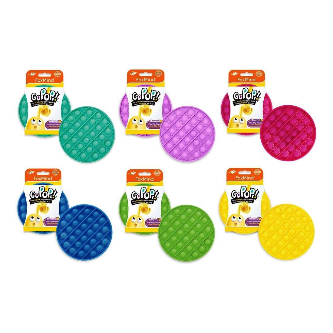 Foxmind Games Go Pop! Mini Roundo Popping Game (Assortment - Includes 1)