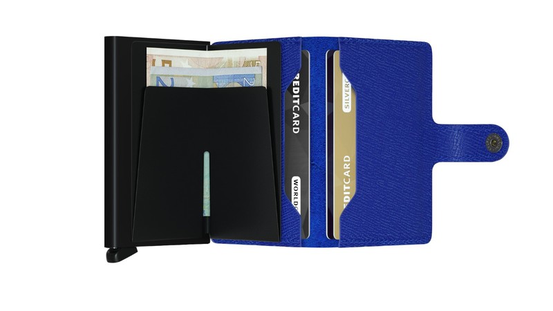 محفظة ميني واليت كريسبل من سيكريد باللون الأزرق/ الأسود