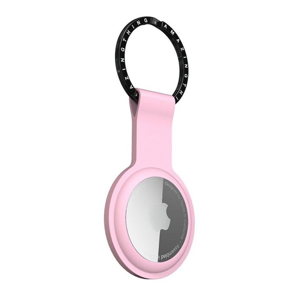 Amazing Thing Aircharm Smoothie Silicone Keyring for Apple AirTags Pink