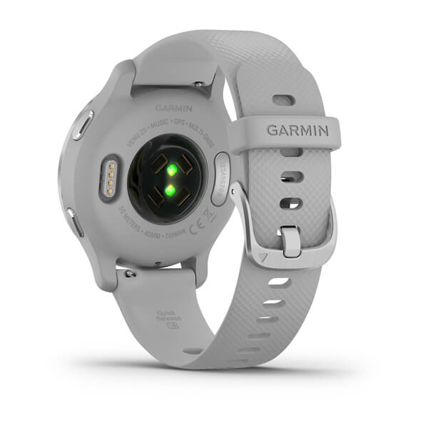 Garmin Venu 2S 40mm Silver Stainless Steel Bezel with Mist Grey Case & Silicone Band