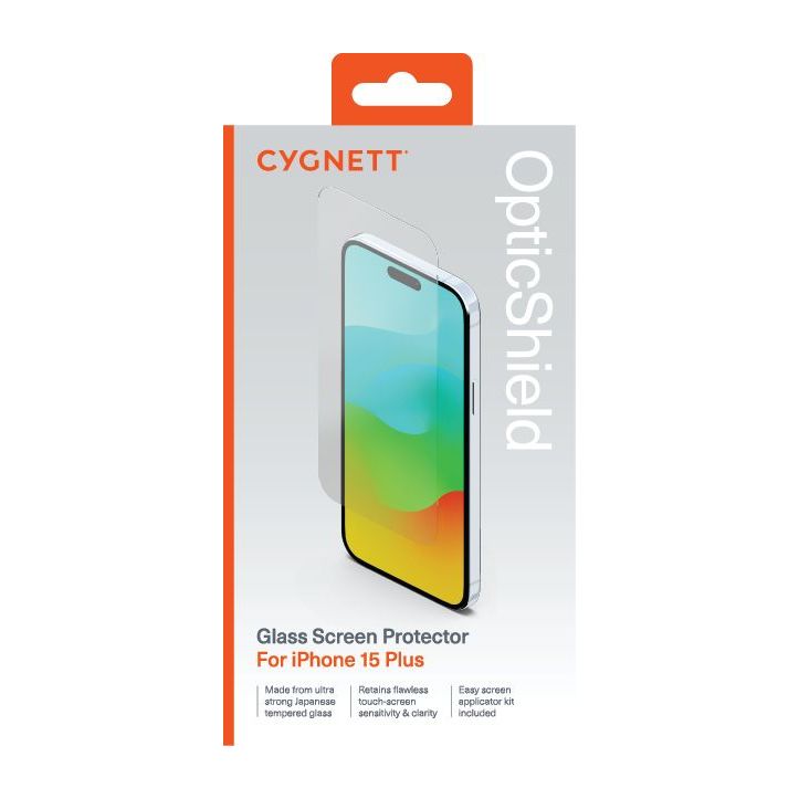 Cygnett Glass Screen Protector For iPhone 15 Plus