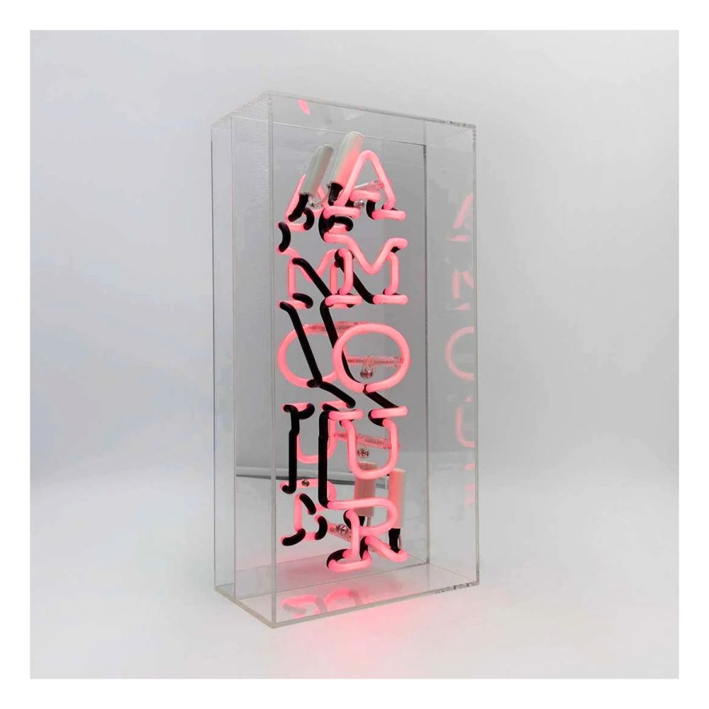 Locomocean Black Acrylic Box Neon - Amour Lighting Piece
