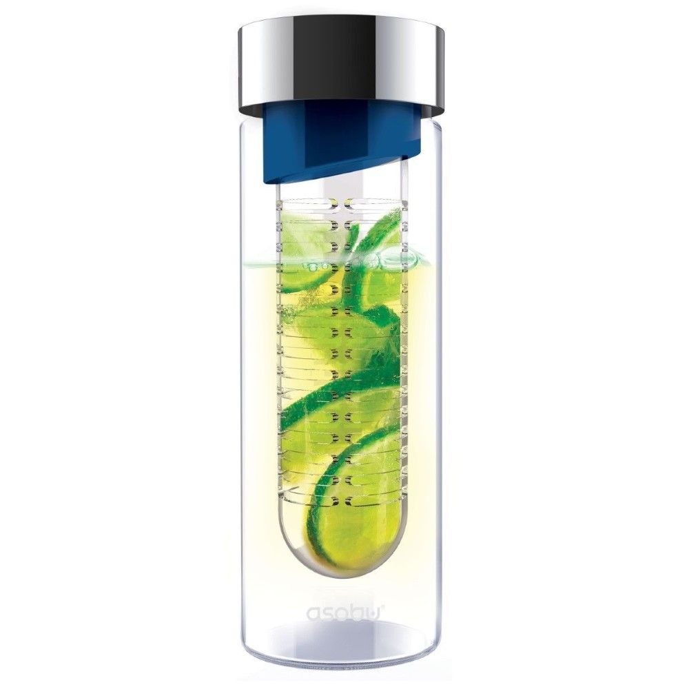 Asobu Flavour It Blue/Silver Bottle with Fruit Infuser