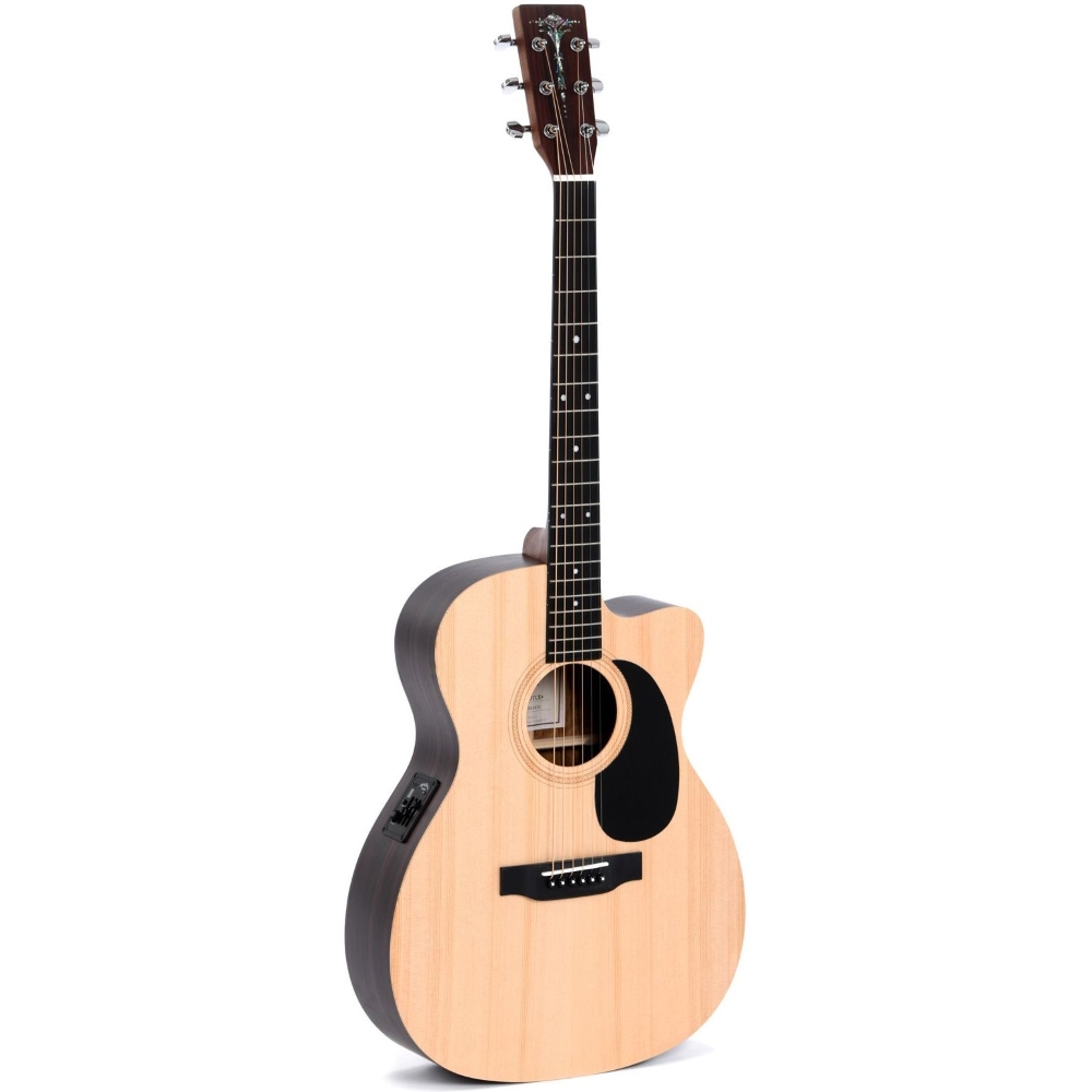 Sigma Guitars 000TCE 000-14 Fret Solid Top Sitka Spruce Cutaway Semi-Acoustic Guitar - Satin Natural - Include Softcase