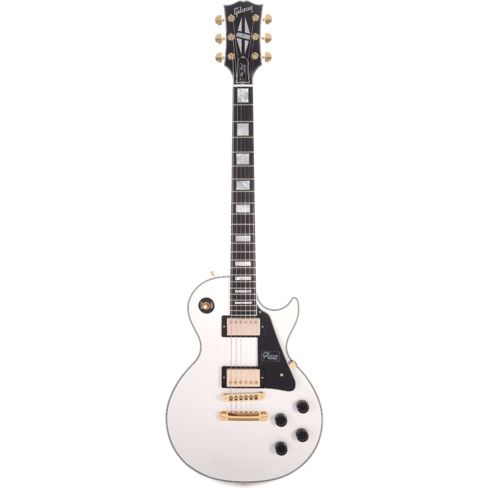 Gibson LPC-AWGH1E Les Paul Custom Solidbody Electric Guitar - Alpine White With Ebony Fingerboard - Include Hardshell Case