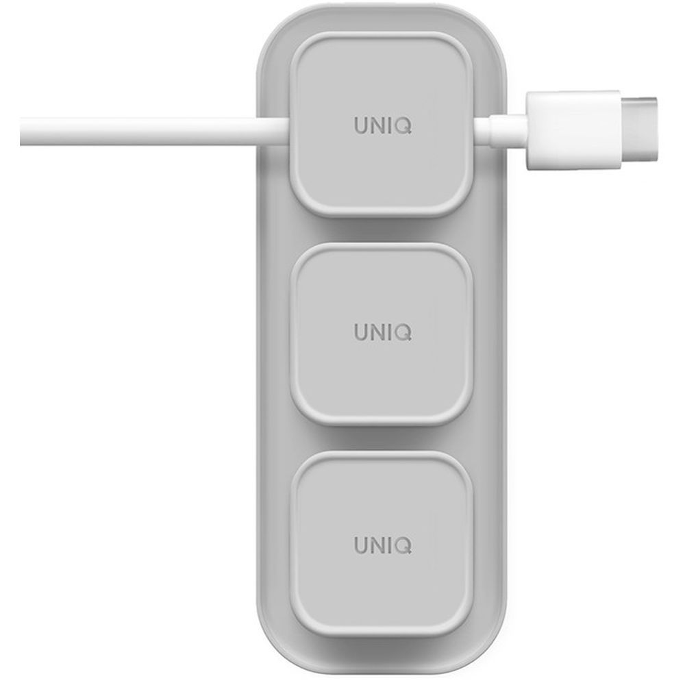 UNIQ Pod Magnetic Cable Organizers and Base - Chalk Grey